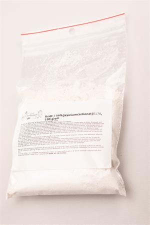 Kridt  kalk, (Kalciumcarbonat), 100 gram